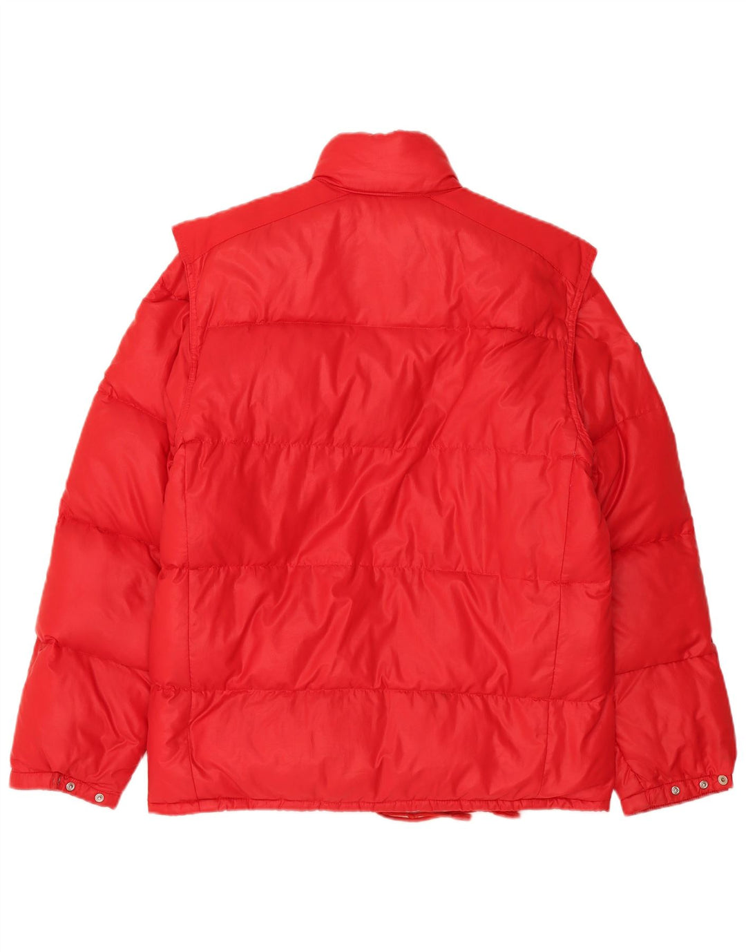 Giacca imbottita da uomo vintage UK 40 grande rossa in poliammide