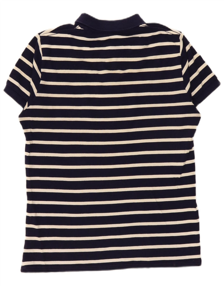 Polo da uomo French Connection in cotone a righe medie blu navy