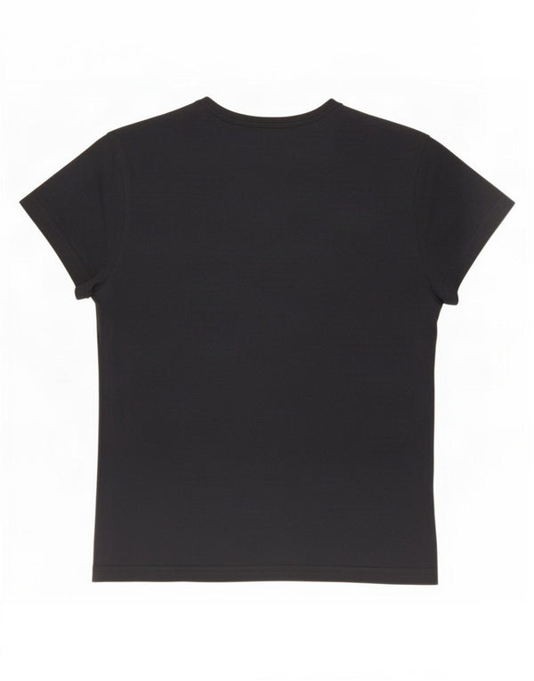T-shirt Reebok da donna Top UK 12 Medium Black Cotton