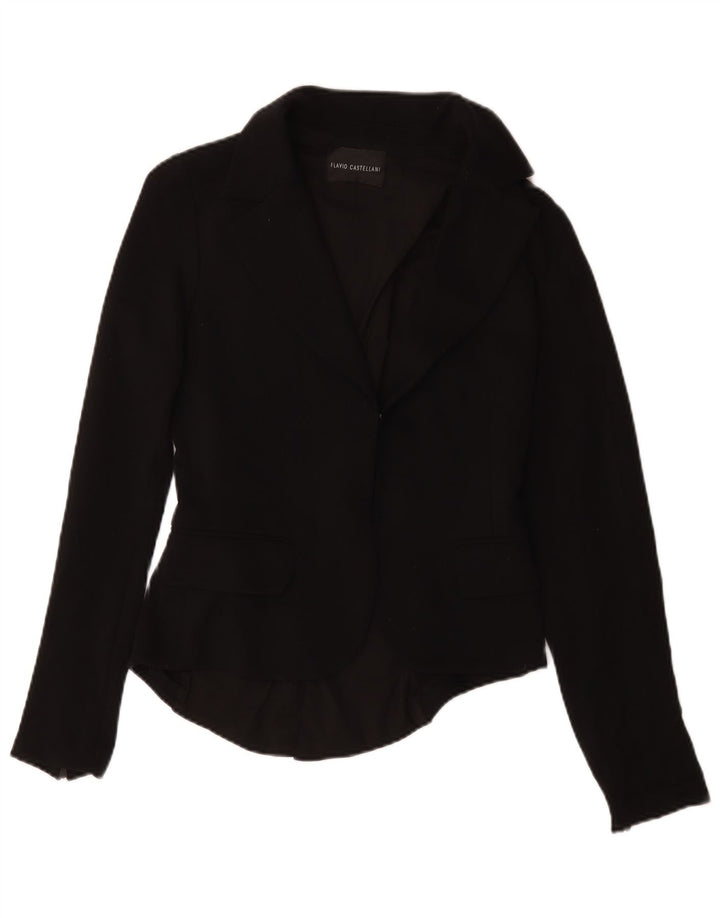 Giacca blazer da donna Flavio Castellani UK 14 media nera