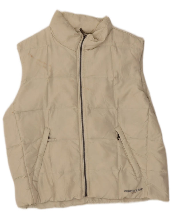 Gilet imbottito da donna MURPHY & NYE UK 14 poliammide medio bianco sporco