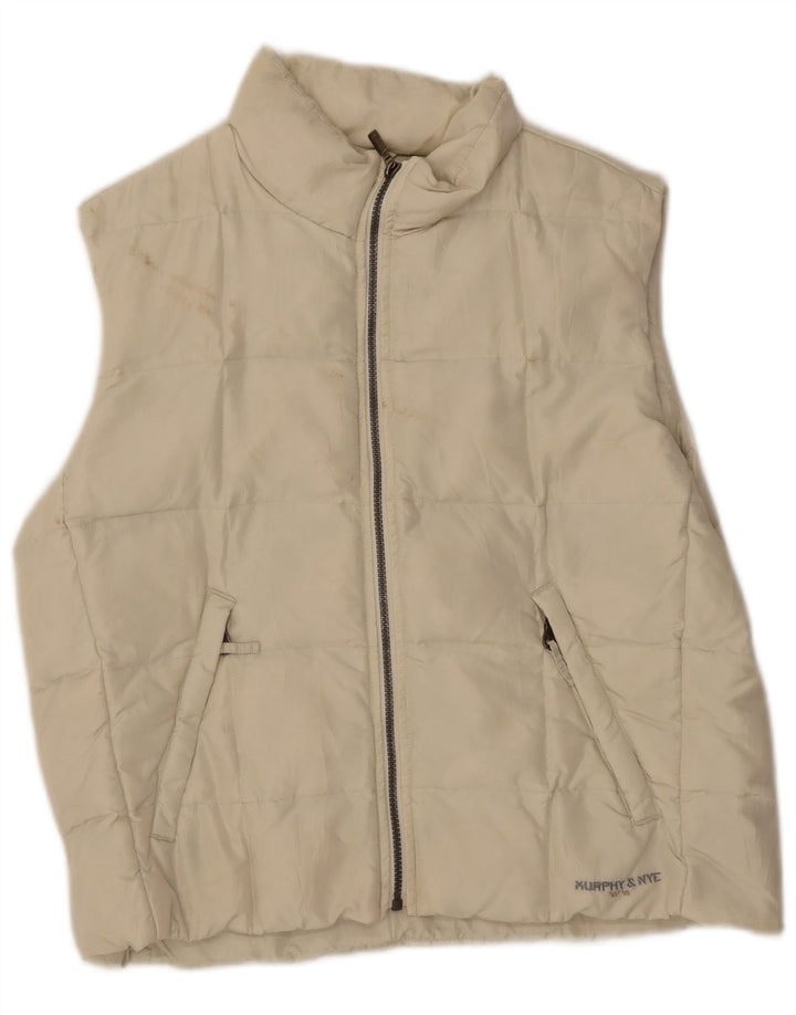 Gilet imbottito da donna MURPHY & NYE UK 14 poliammide medio bianco sporco