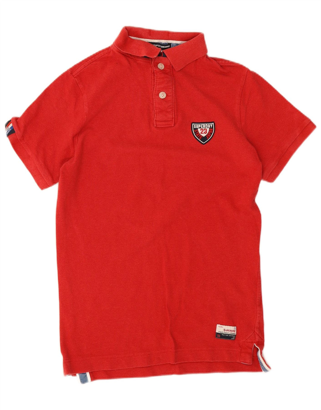 Polo da rugby da uomo con grafica Superdry Small in cotone rosso