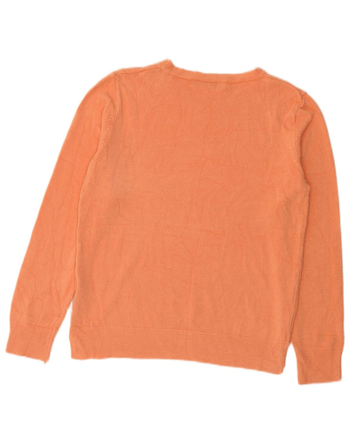 Maglione maglione girocollo da donna Marks & Spencer UK 12 Acrilico arancione medio