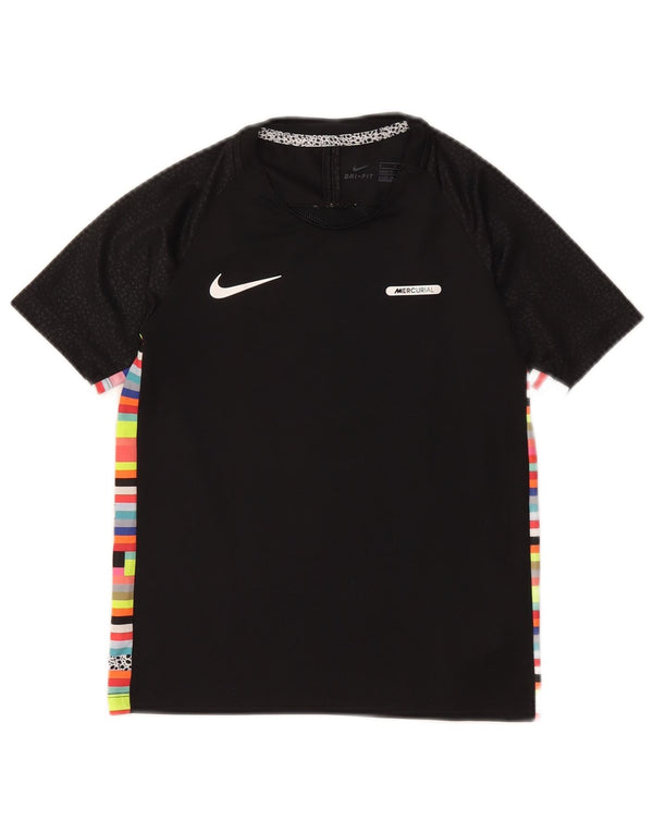 T-shirt grafica Nike da bambino, 8-9 anni, piccola, in poliestere a righe nere