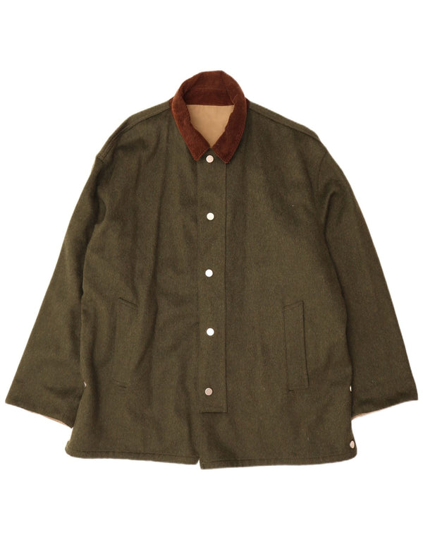 Cappotto reversibile da uomo Aquascutum UK 42 XL Verde