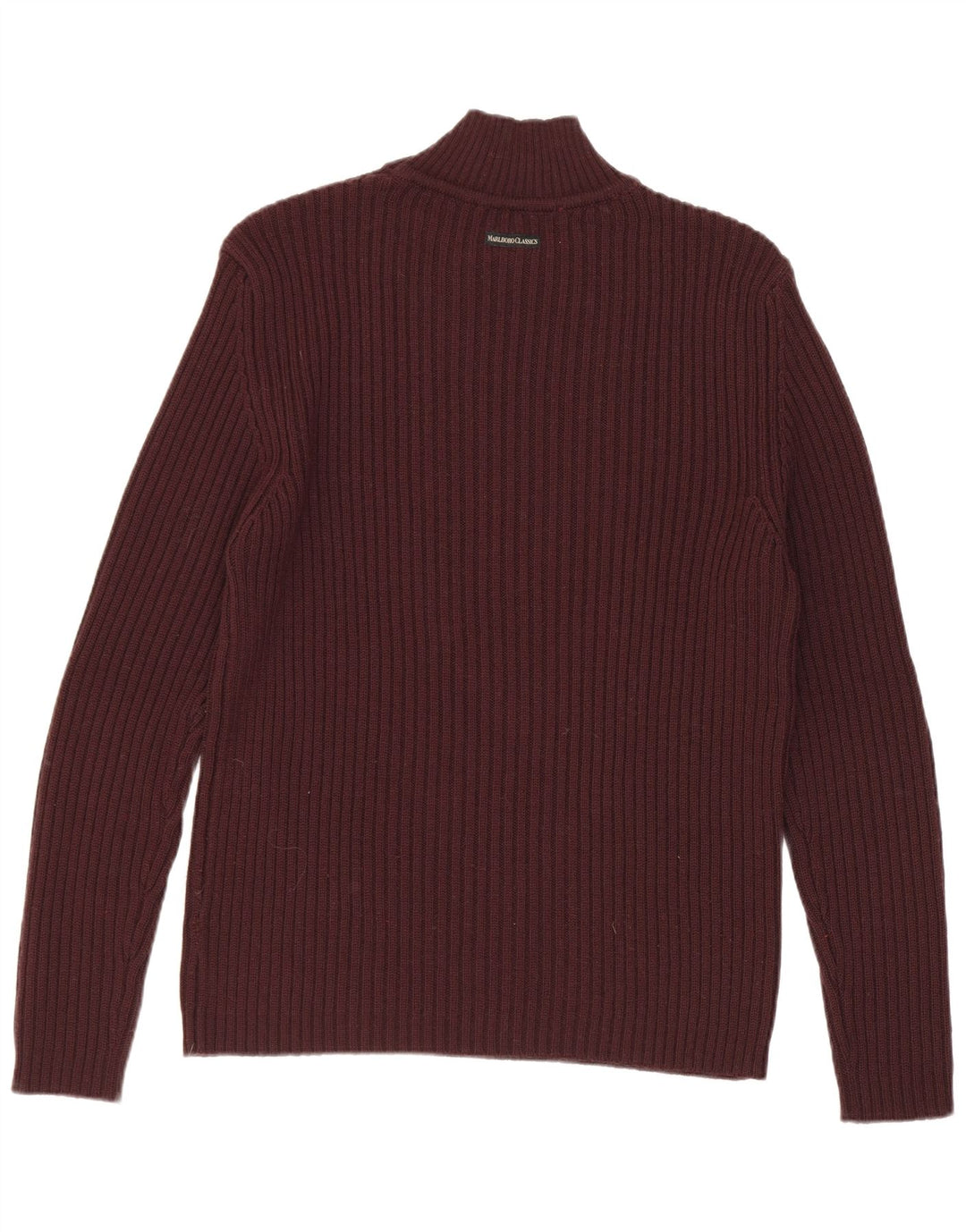 Marlboro Classics Maglione da uomo con collo alto e bordeaux medio