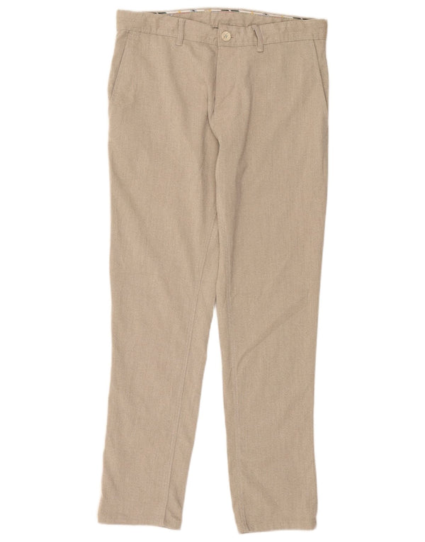 Pantaloni chino dritti da uomo Zara EU 40 medio W31 L28 poliestere beige