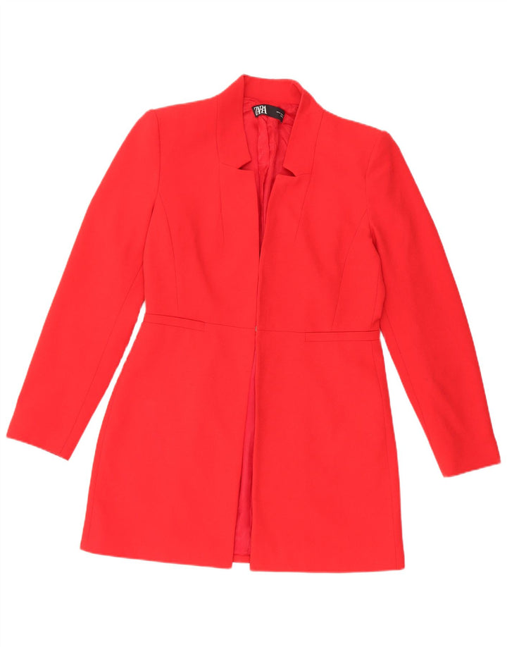 Giacca blazer da donna Zara UK 14 poliestere rosso medio