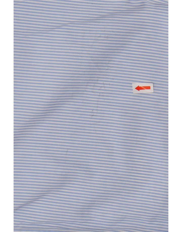 Camicia LACOSTE da uomo a maniche corte vestibilità classica taglia 42 grande gessato blu