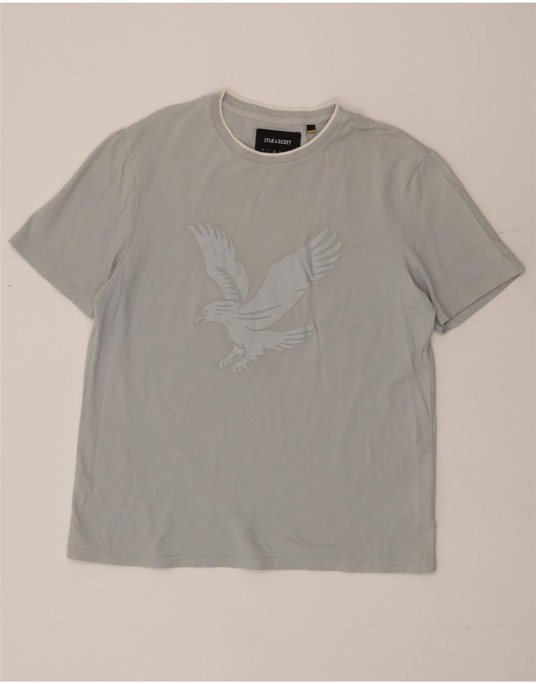 Lyle & Scott T-shirt grafica da uomo con vestibilità rilassata, top in cotone blu medio