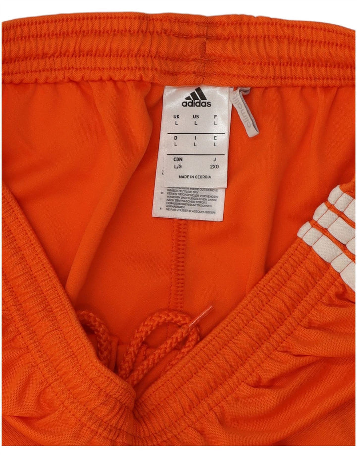 Pantaloncini sportivi Adidas Climalite da uomo di grandi dimensioni in poliestere arancione