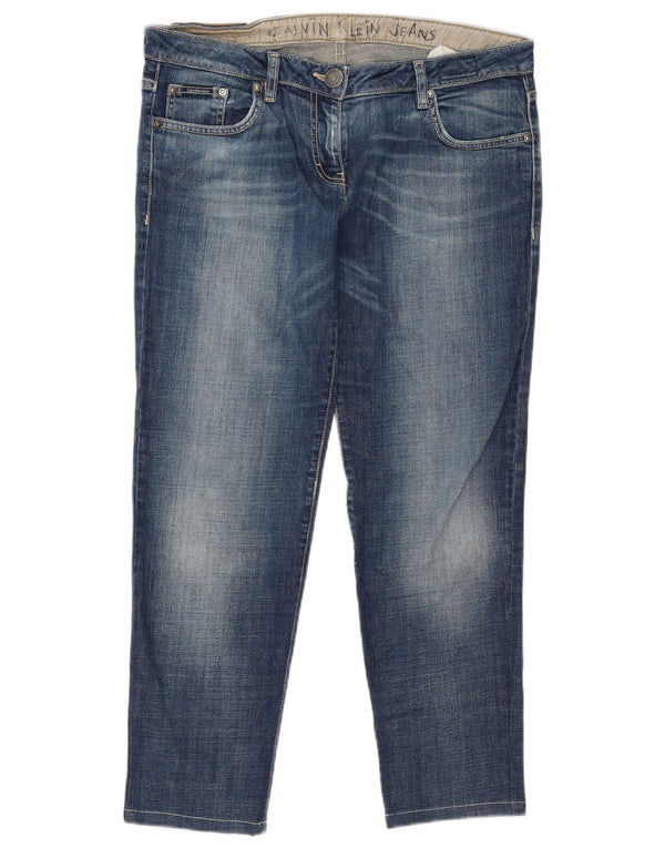 Jeans dritti da donna Calvin Klein W31 L27 cotone blu