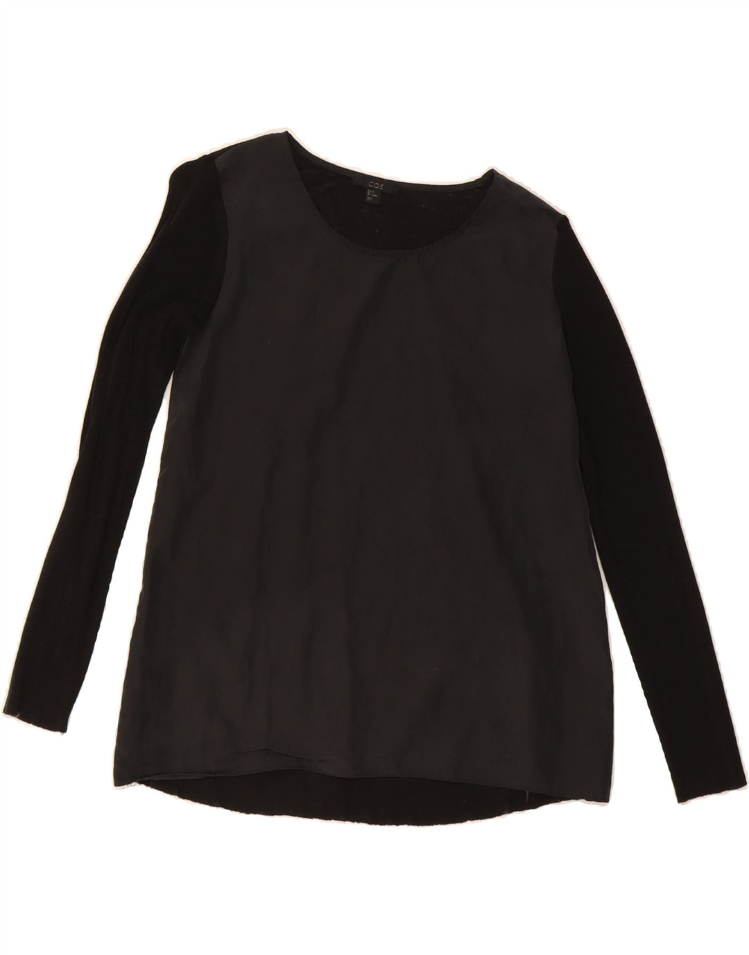 COS Womens Top Long Sleeve EU 34 XS Black Modal Vintage Cos and Second-Hand Cos from Messina Hembry 