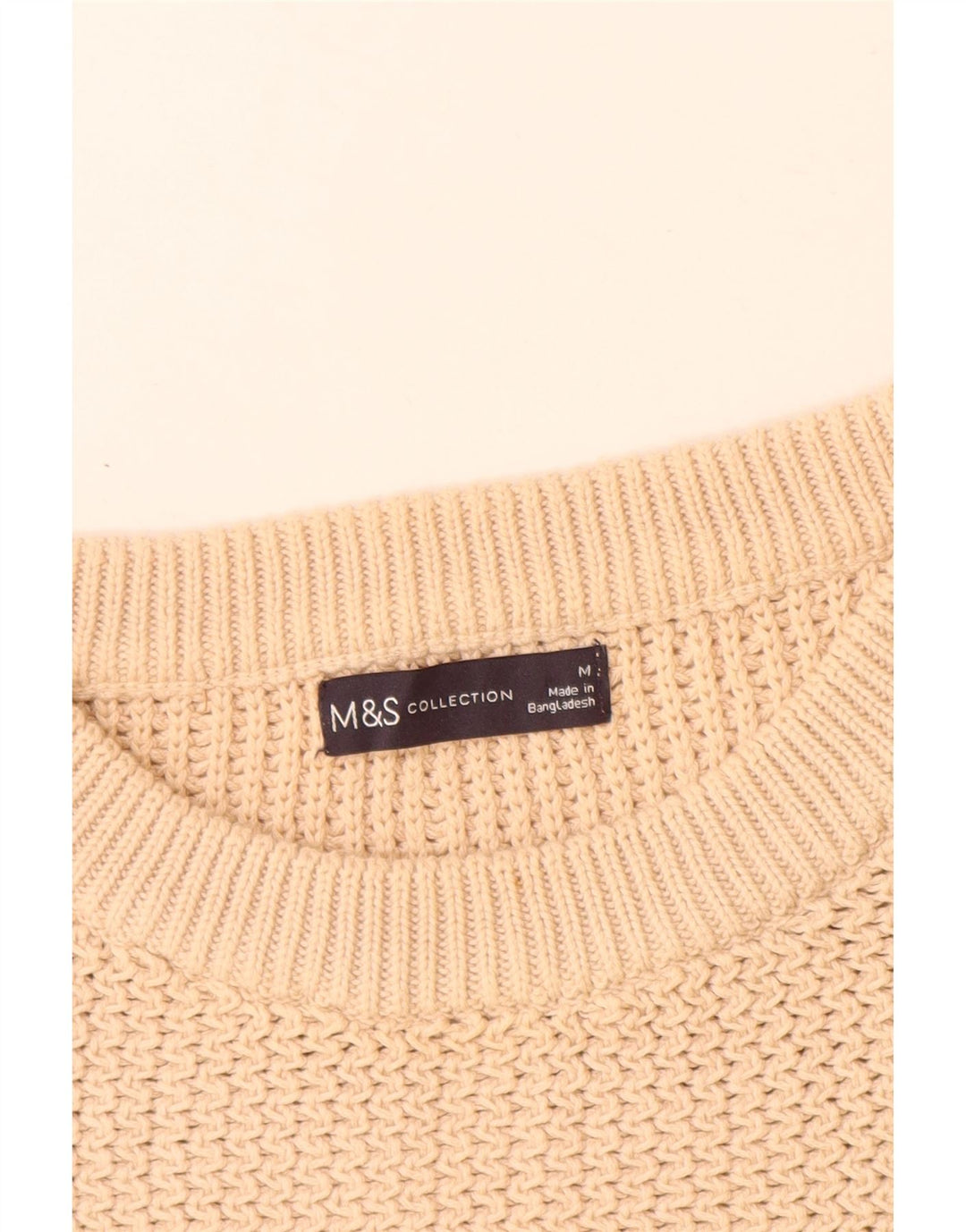 Maglione maglione girocollo da donna Marks & Spencer UK 14 Beige medio