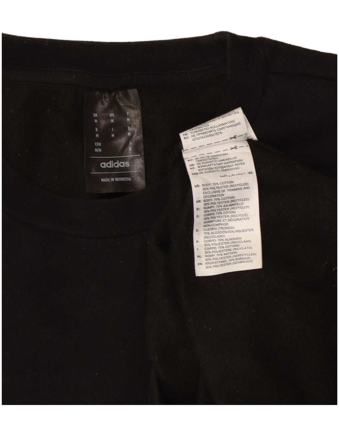 Felpa da uomo ADIDAS maglione medio cotone nero