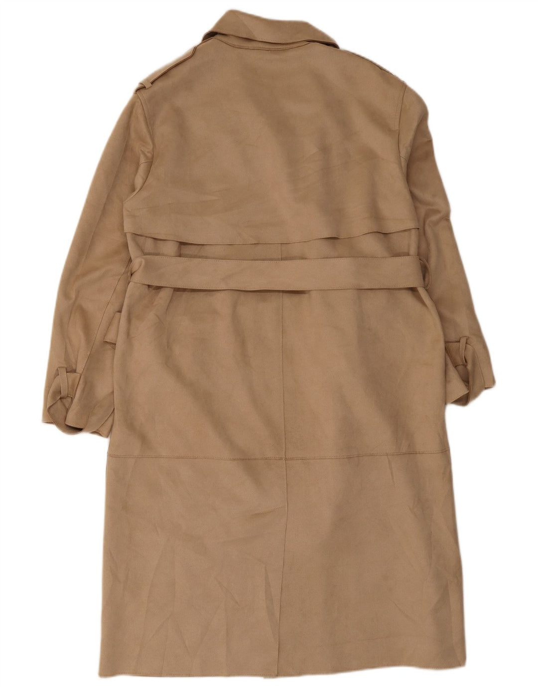 Trench da donna Zara UK 14 Poliestere beige medio