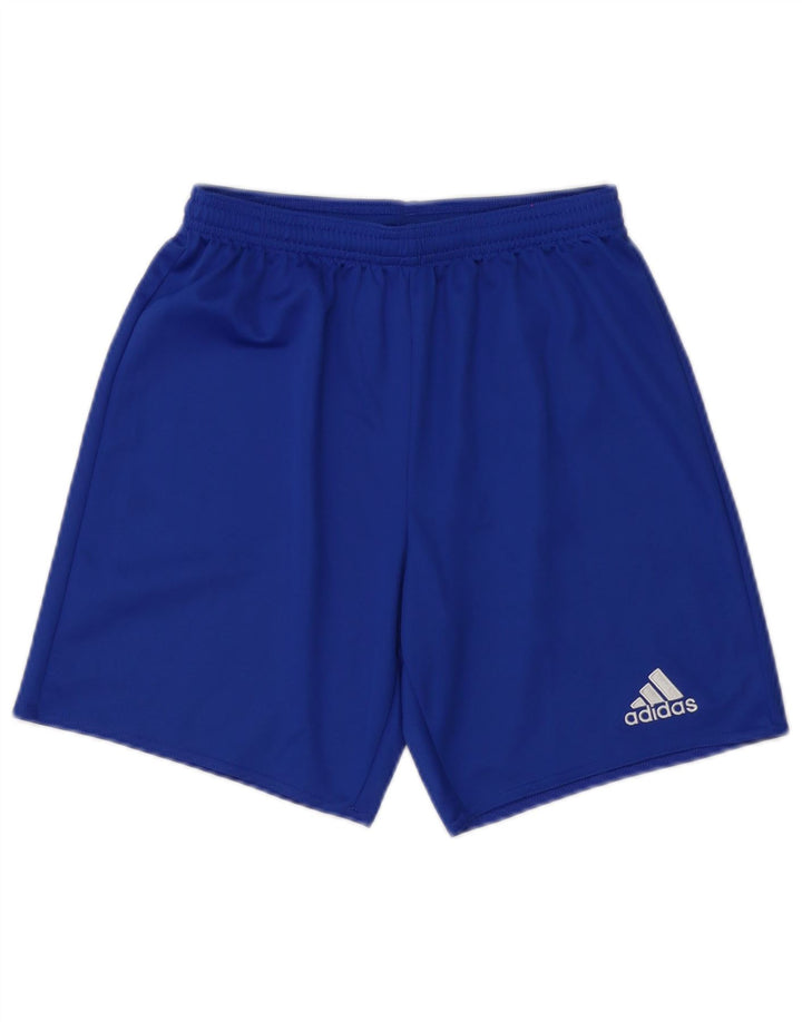 Pantaloncini sportivi Adidas Climalite da ragazzo 13-14 anni in poliestere blu