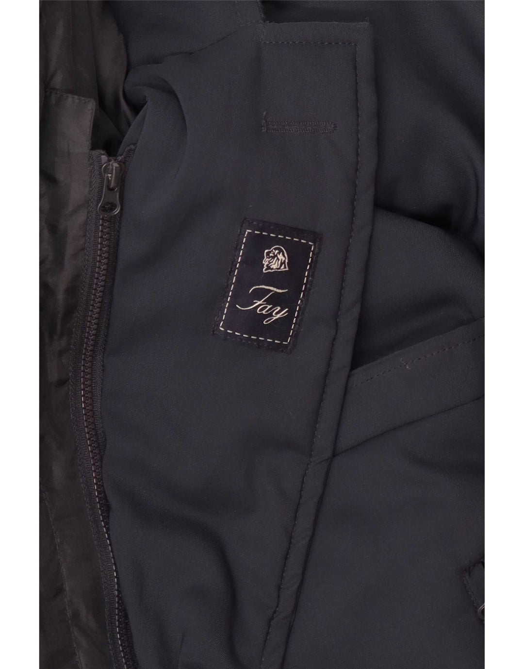Cappotto da uomo Fay UK 38 medio blu navy