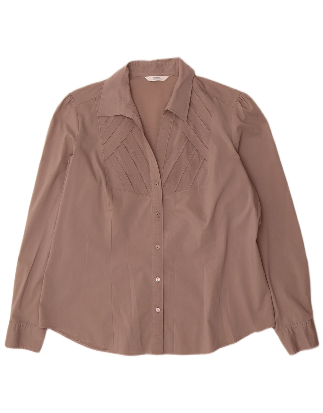 Camicetta camicia da donna Marks & Spencer UK 18 XL cotone grigio