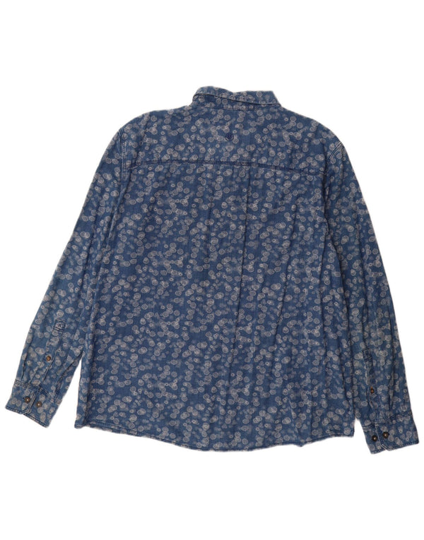 Camicia da uomo Fat Face 2XL Cotone floreale blu
