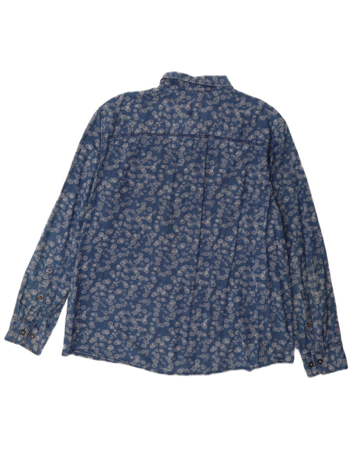 Camicia da uomo Fat Face 2XL Cotone floreale blu