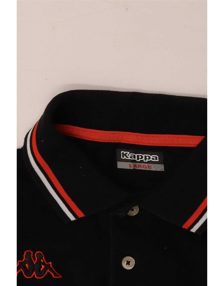 Polo Kappa da uomo grande nera