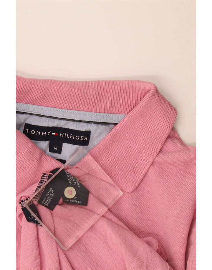 Polo da uomo Tommy Hilfiger in cotone rosa medio
