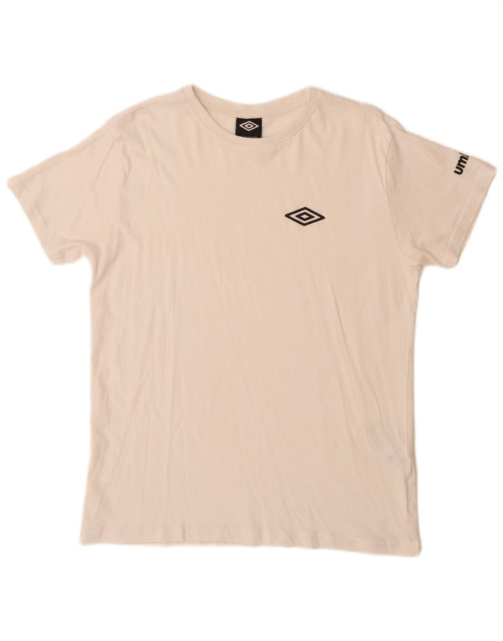 UMBRO T-shirt da uomo Top grande in cotone bianco