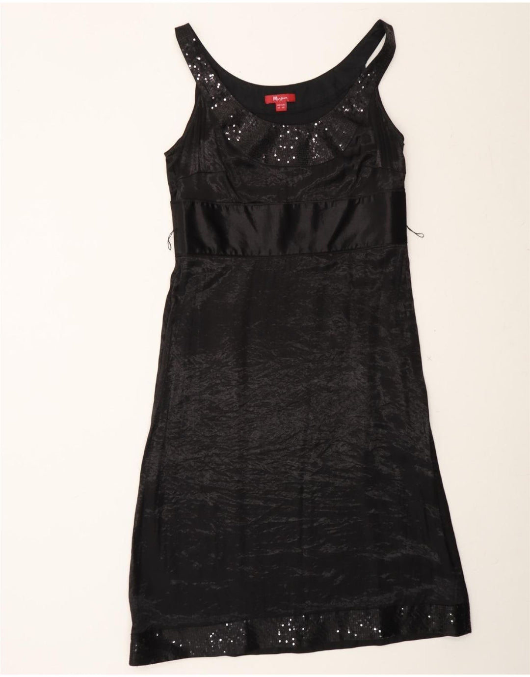 MONSOON Womens Sleeveless Sheath Dress UK 12 Medium Black Viscose Vintage Monsoon and Second-Hand Monsoon from Messina Hembry 