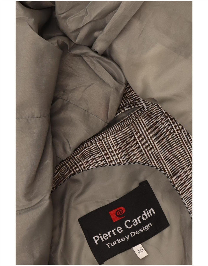 Giacca blazer da uomo a 1 bottone Pierre Cardin EU 46 piccolo pied de poule grigio