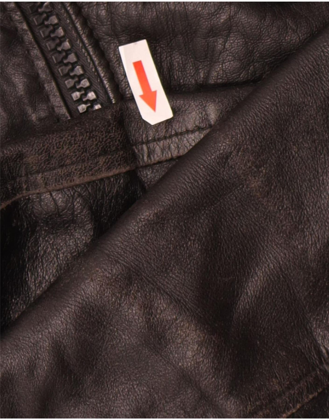 Giacca in pelle vintage da uomo UK 38 media nera