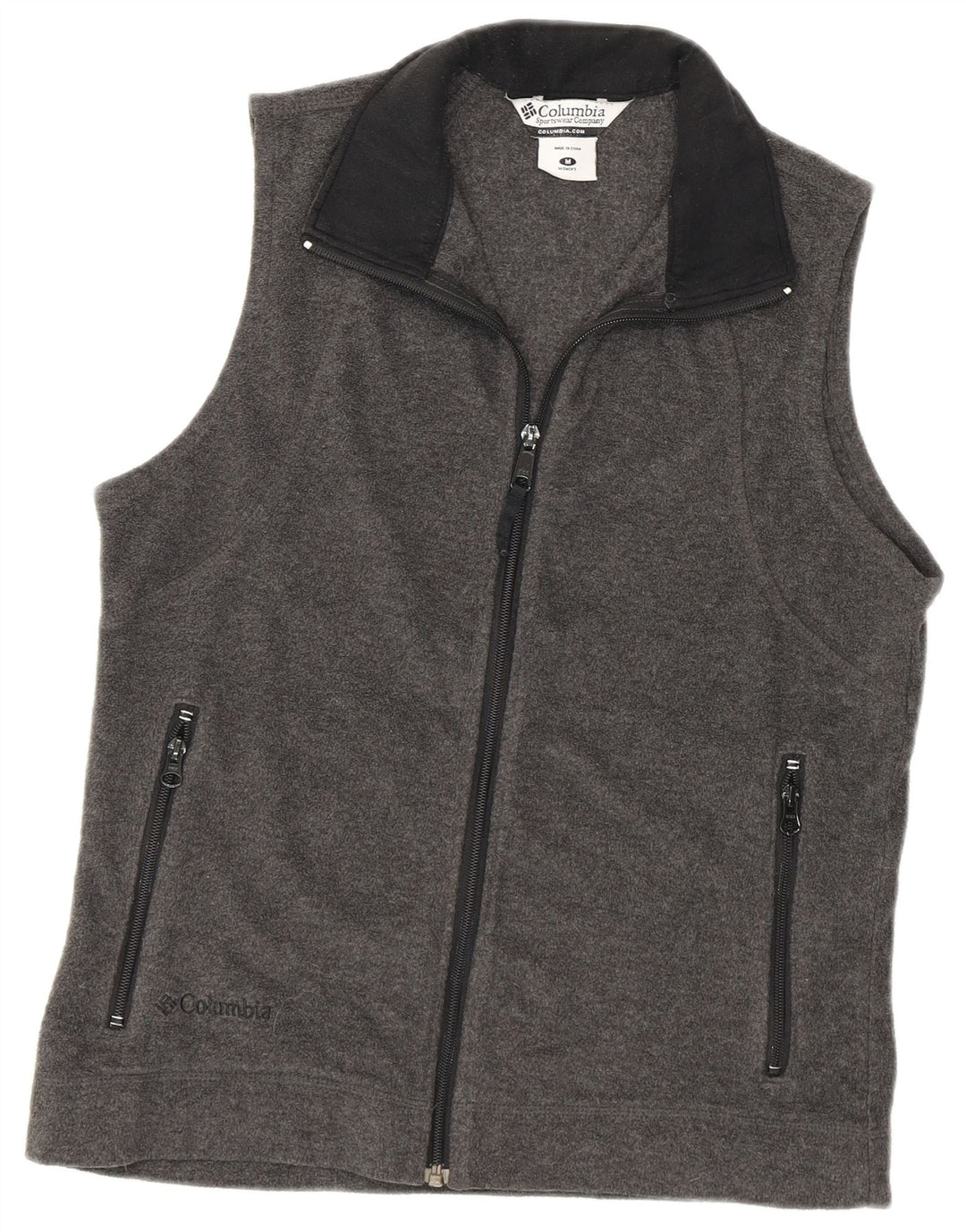 Gilet in pile da donna Columbia UK 14 Poliestere grigio medio