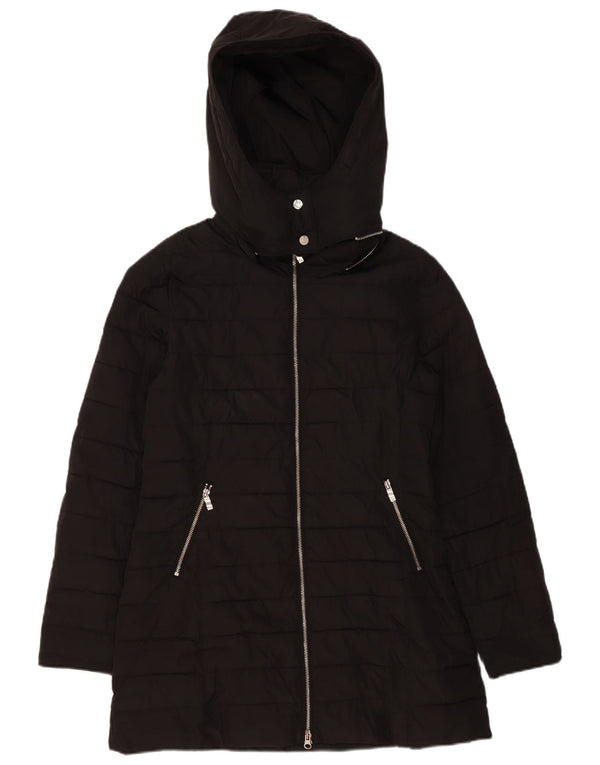 Giacca imbottita con cappuccio da donna Armani Jeans US 8 medio poliestere nero
