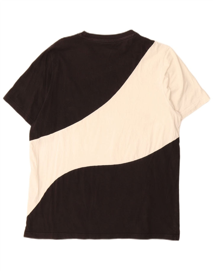 Puma T-shirt da uomo Top Large in cotone color block nero