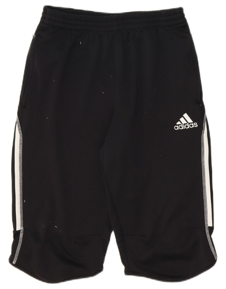 Pantaloncini sportivi Adidas da uomo Bermuda medio nero in poliestere