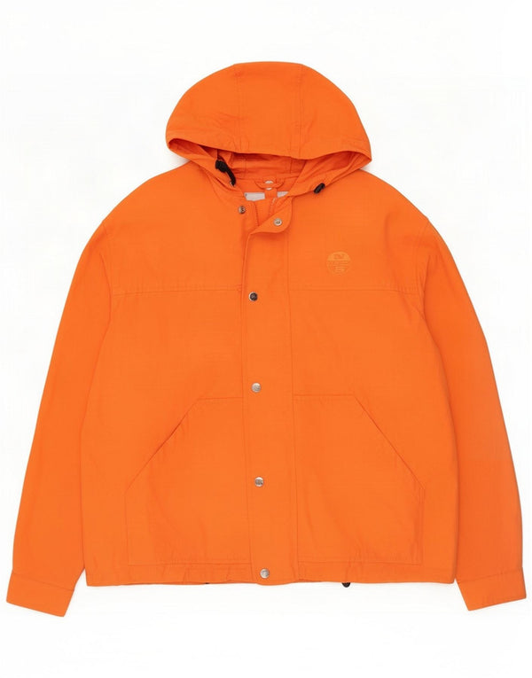 Giacca a vento con cappuccio da uomo North Sails UK 40 Large Orange Cotton