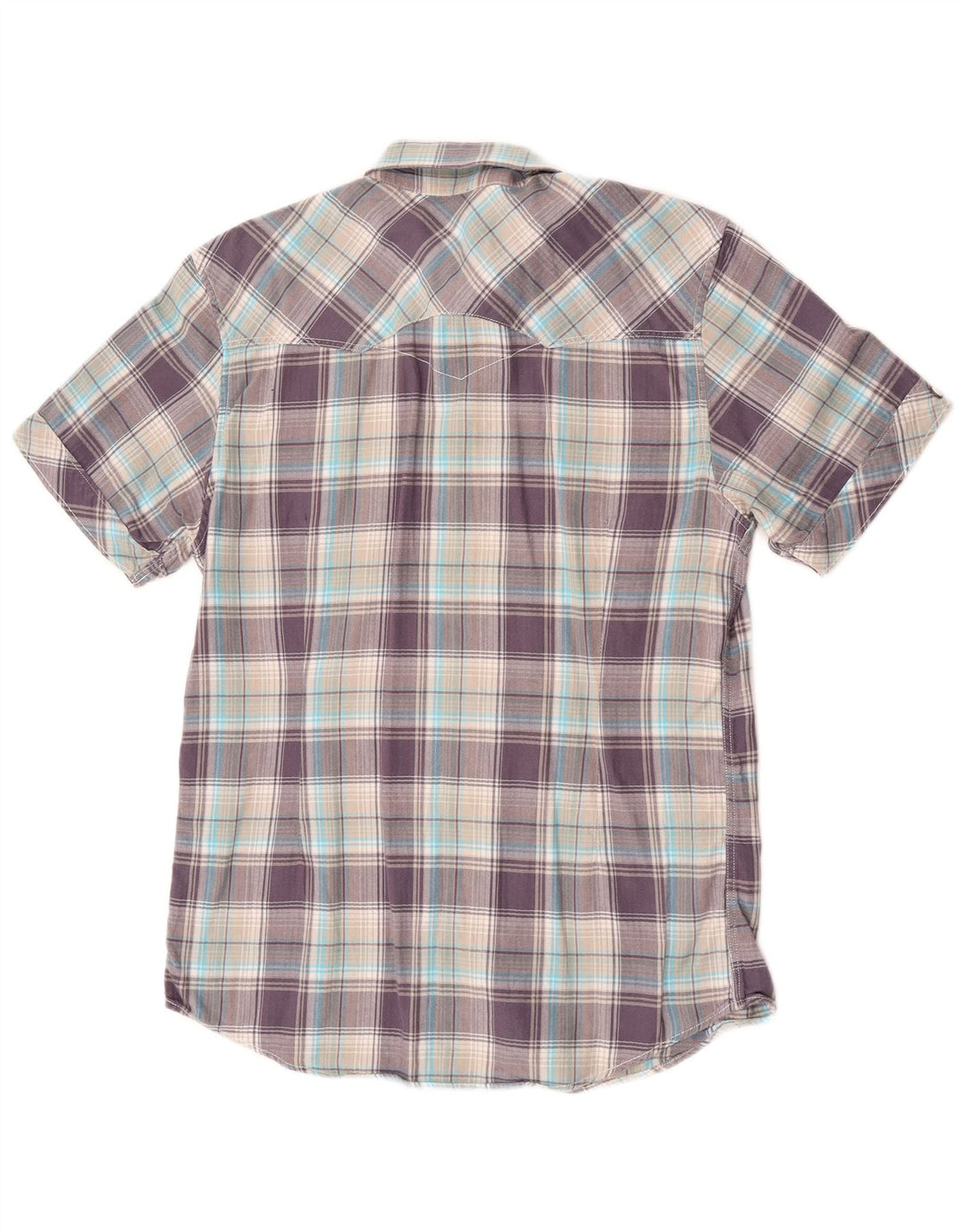 Camicia a maniche corte da uomo Levi's in cotone a quadri viola medio
