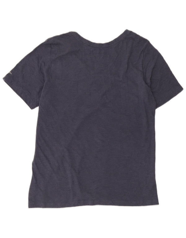 Maglietta grafica Columbia da donna Portland, taglia UK 16, grande, in cotone blu navy