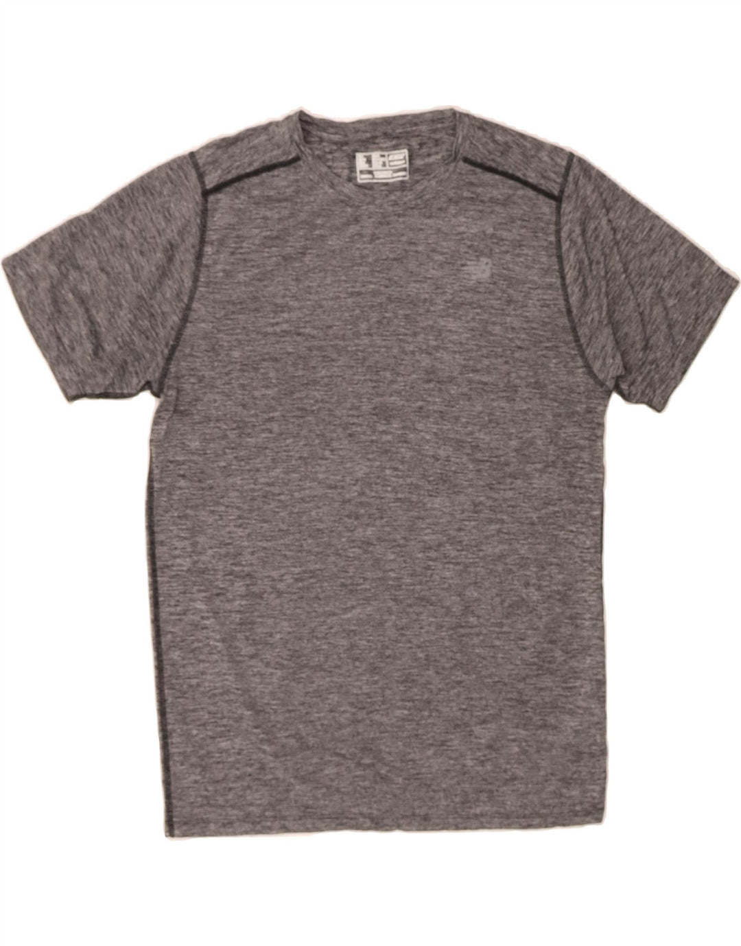 NEW BALANCE Mens T-Shirt Top Large Grey Flecked Polyester Vintage New Balance and Second-Hand New Balance from Messina Hembry 