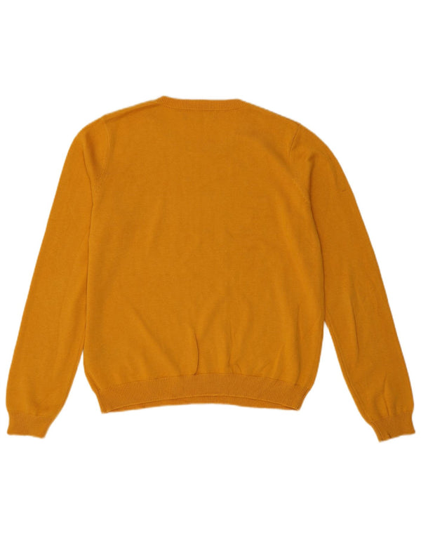 Maglione maglione girocollo con grafica da donna Oasis UK 14 Cotone giallo medio