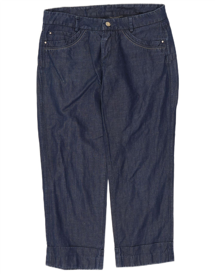 Jeans Cropped Donna TRUSSARDI W26 L24 Blu Navy Cotone