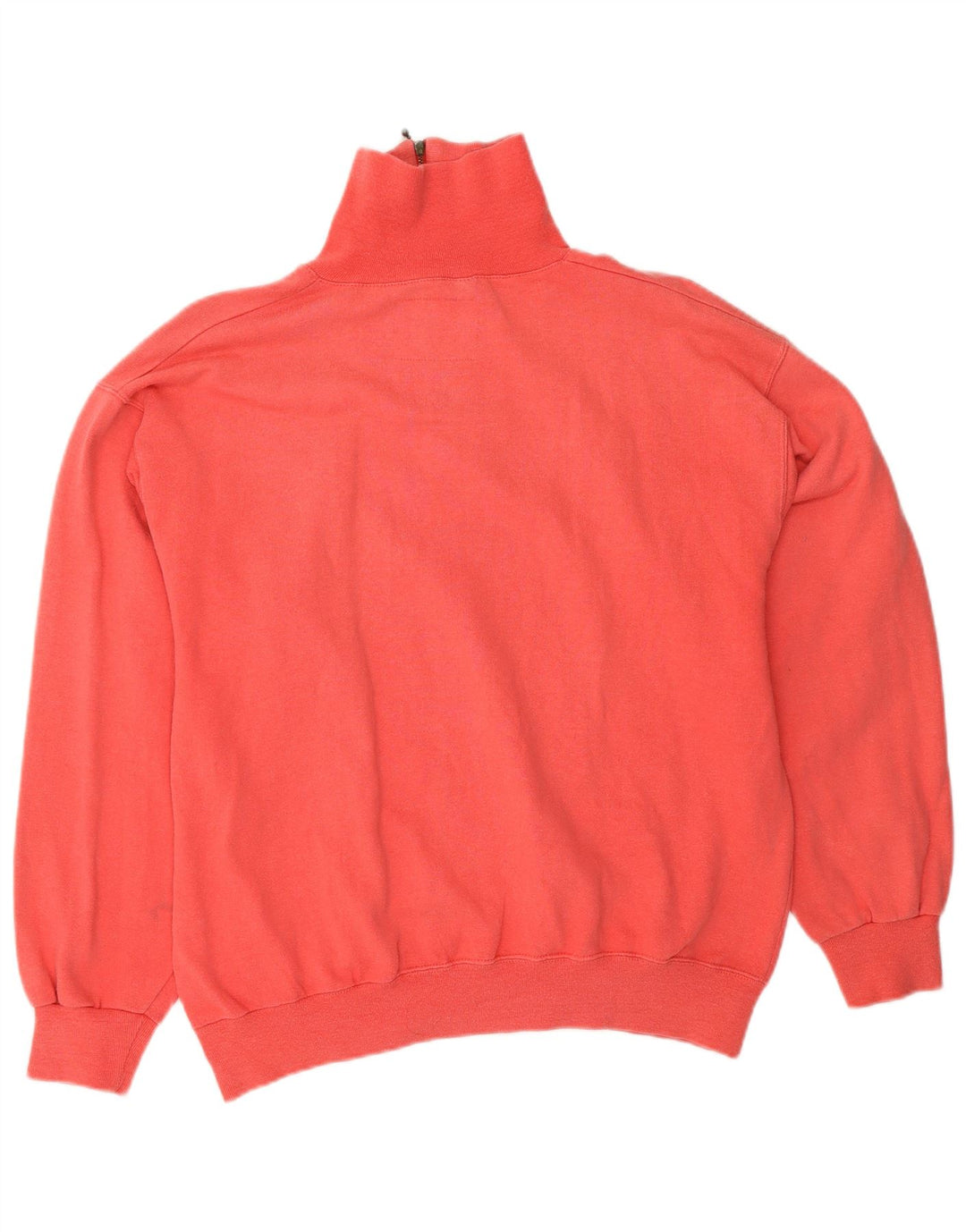 Felpa da donna con collo con zip CHAMPION, maglione UK 14, cotone rosso medio