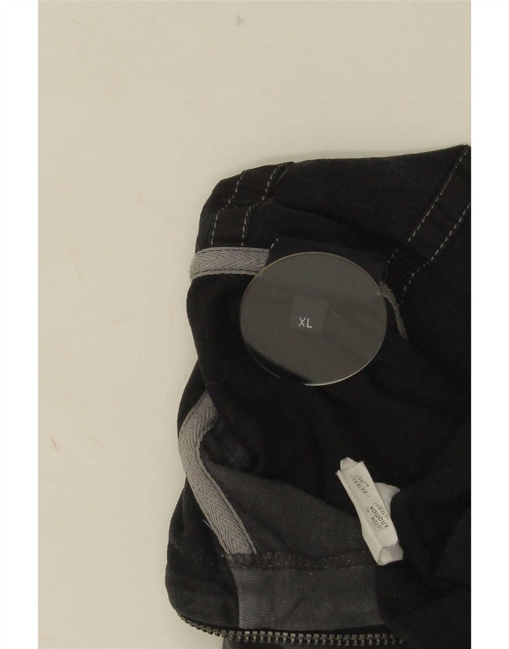 Giacca da tuta da uomo Trussardi XL in cotone color block nero