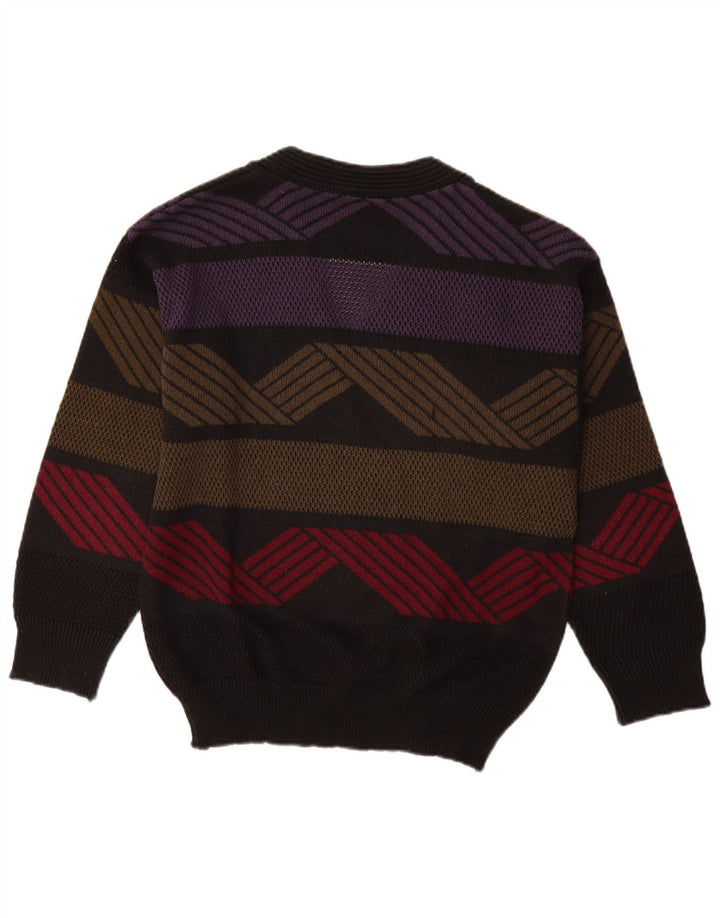 Maglione da uomo con scollo a V Angelo Litrico IT 44/46 Piccolo nero geometrico
