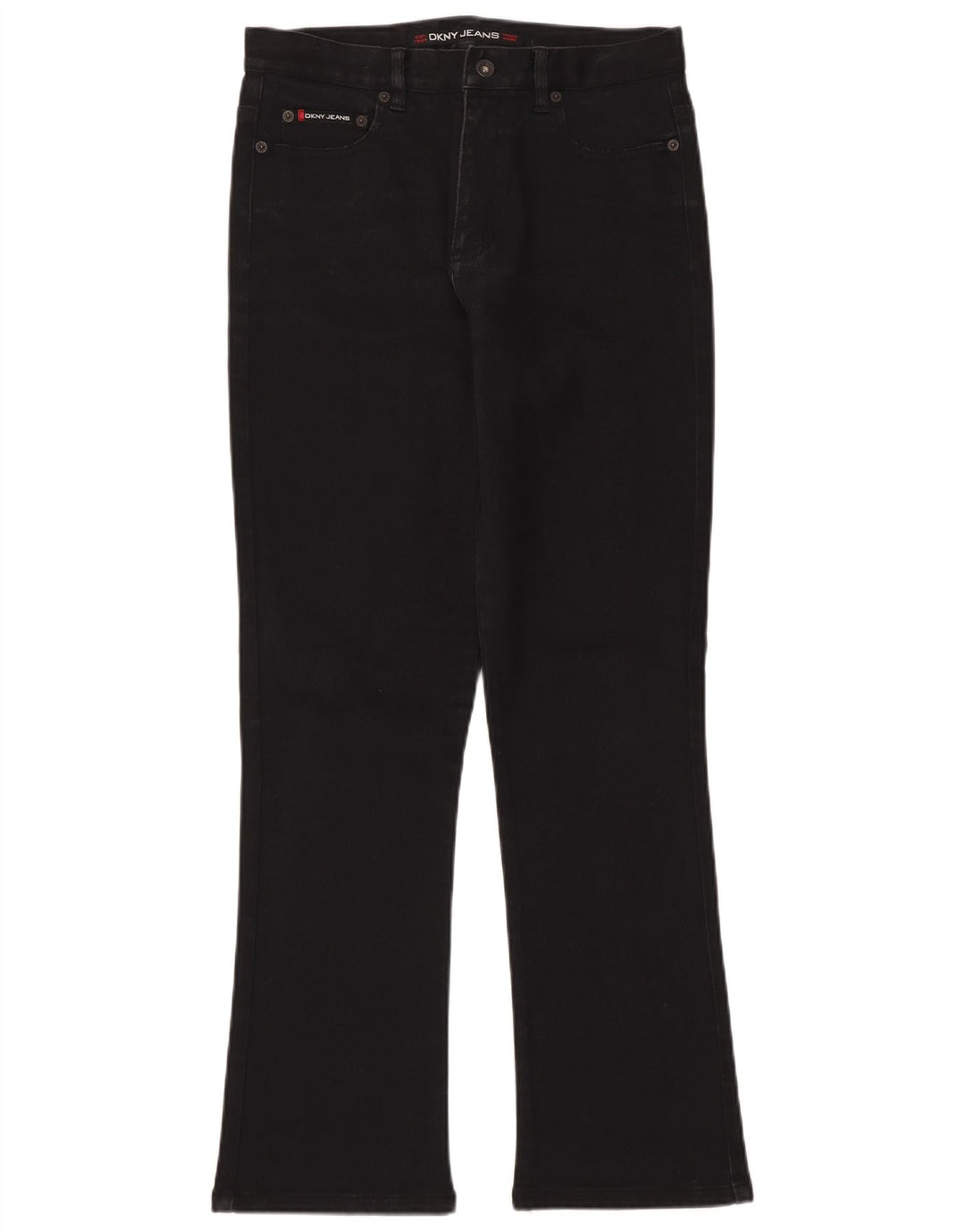 Jeans bootcut da donna DKNY US 10 grandi W30 L30 cotone nero