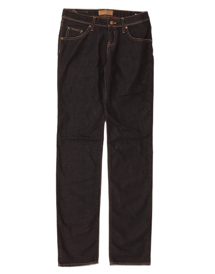 CALVIN KLEIN Womens Straight Jeans W26 L34 Black Cotton