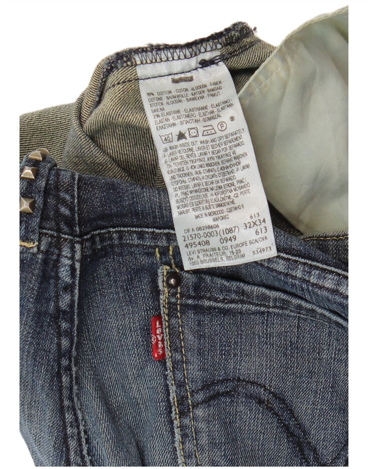 Jeans dritti da donna Levi's W32 L30 cotone blu