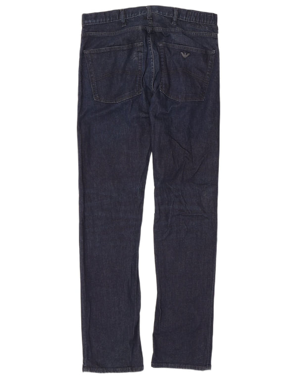 Jeans slim da uomo Emporio Armani W31 L32 cotone blu navy