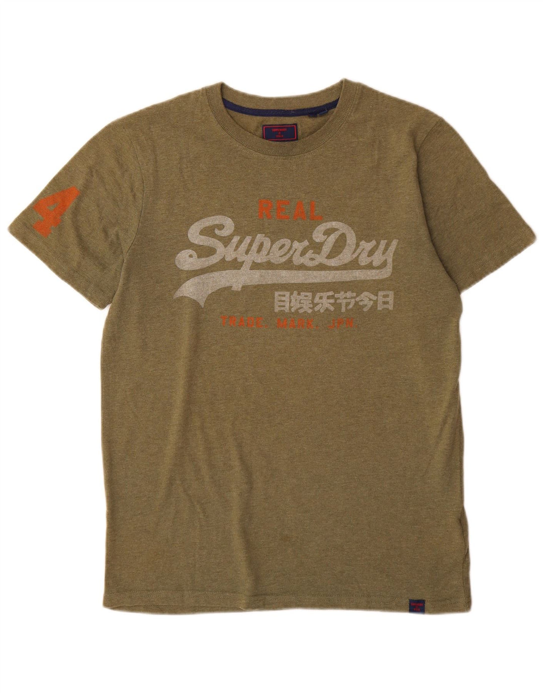 T-shirt grafica da uomo Superdry Top in cotone kaki medio